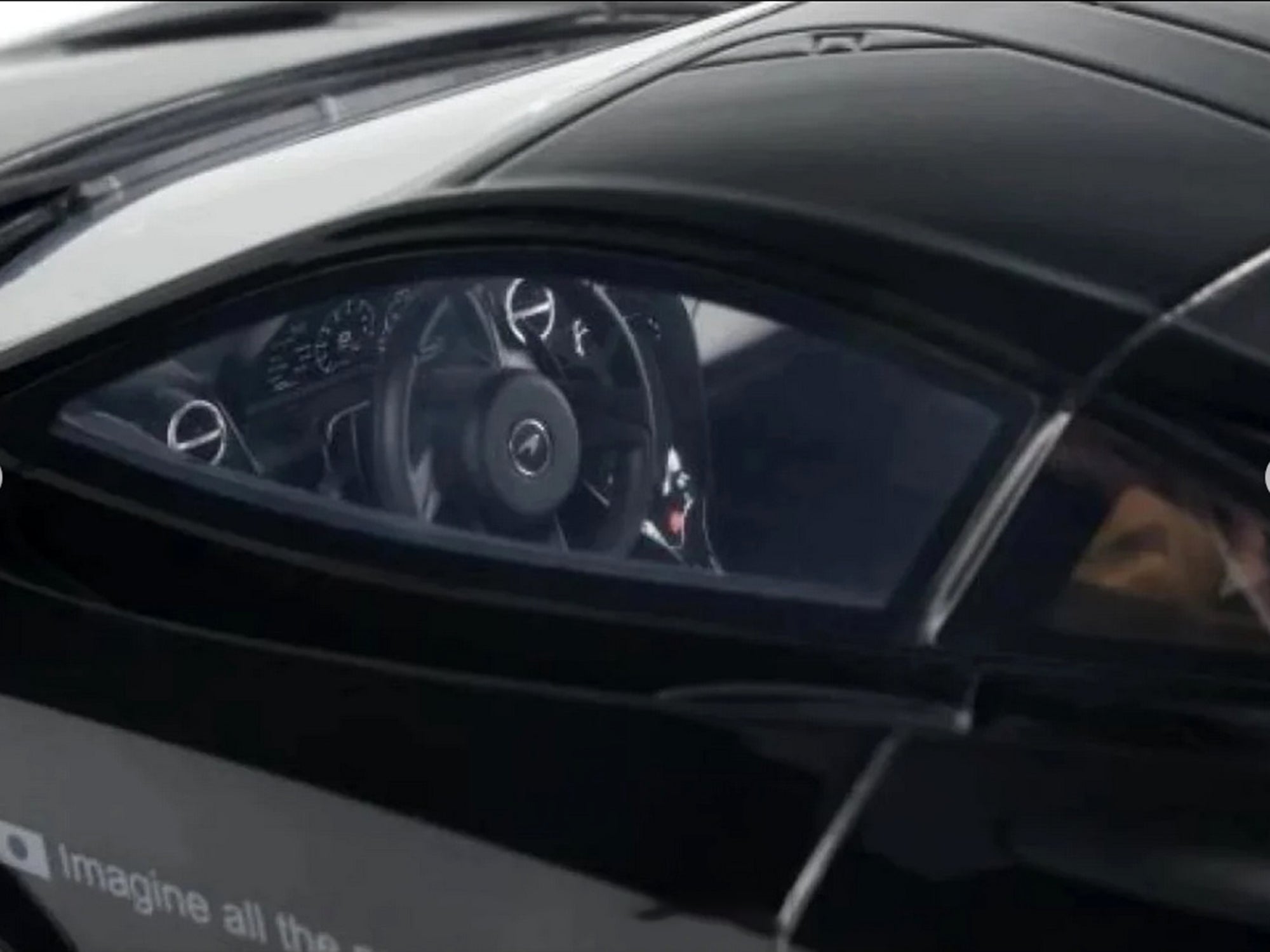 McLaren interior screenshot from Instagram, February 12, 2026
