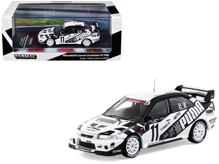 Mitsubishi Lancer Evolution VI TME RHD (Right Hand Drive) #11 Akihiko Nakaya - Takayuki Kinoshita "Puma - Super Taikyu Series" (2000) "Hobby64" Series 1/64 Diecast Model Car by Tarmac Works