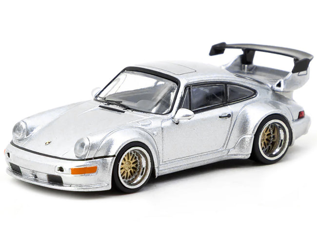RWB 964 Silver Metallic "Hobby64" Series 1/64 Diecast Model Car by Tarmac Works