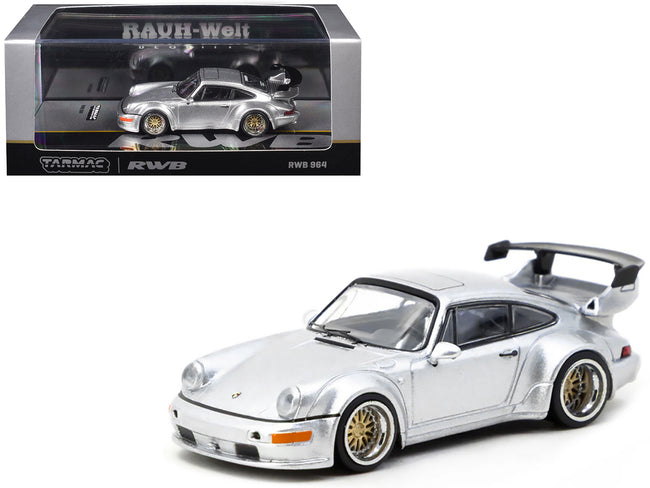 RWB 964 Silver Metallic "Hobby64" Series 1/64 Diecast Model Car by Tarmac Works