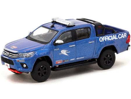 Toyota Hilux Pickup Truck RHD (Right Hand Drive) "Fuji Speedway Official Car" Blue Metallic "Hobby64" Series 1/64 Diecast Model Car by Tarmac Works