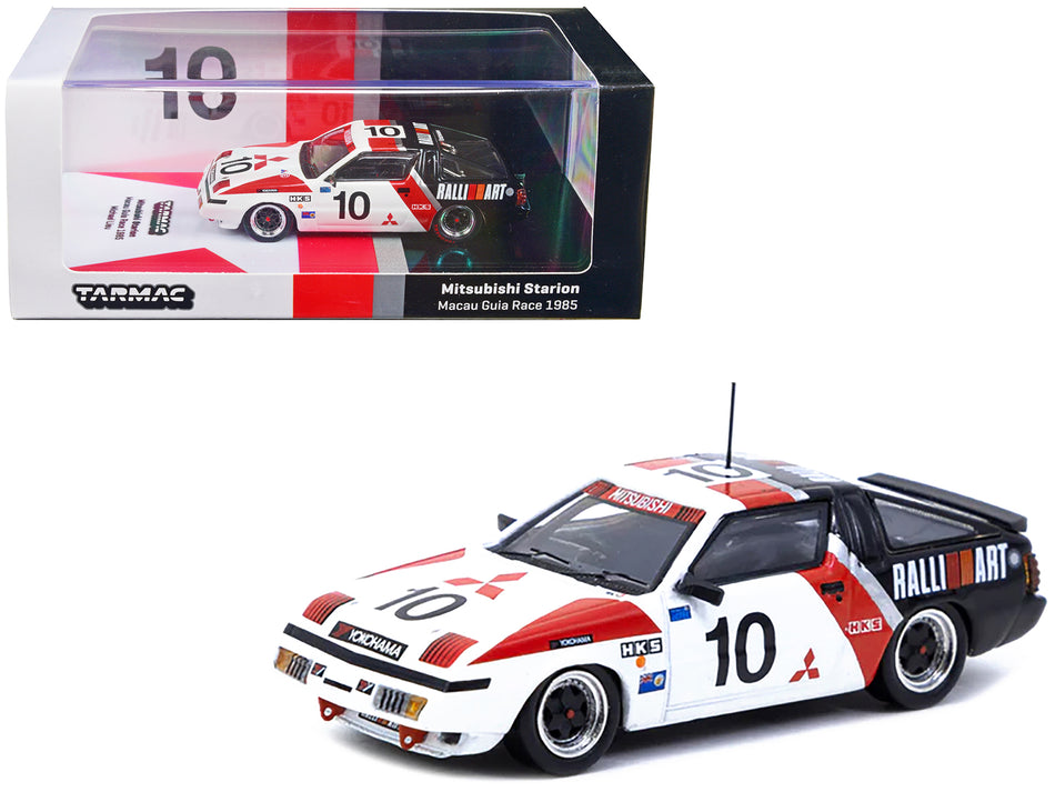 Mitsubishi Starion RHD (Right Hand Drive) #10 Michael Lieu 3rd Place "Macau Guia Race" (1985) "Hobby64" 1/64 Diecast Model Car by Tarmac Works