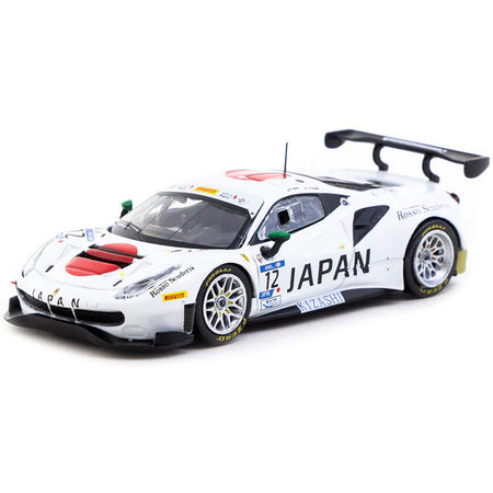 White Ferrari 488 GT3 #12 Japan race car