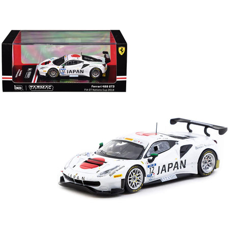 Ferrari 488 GT3 #12 Tamotsu Kondo - Ken Seto "Team Japan" "FIA GT Nations Cup" (2018) "Hobby64" Series 1/64 Diecast Model Car by Tarmac Works