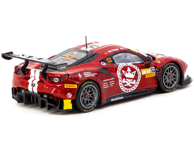 Ferrari 488 GT3 #52 Chen Weian "Harmony Racing" "Macau GT Cup" (2023) "Hobby64" Series 1/64 Diecast Model Car by Tarmac Works