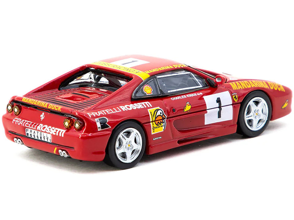 Ferrari F355 Challenge RHD (Right Hand Drive) #1 Charles Kwan Winner "Macau Super Car Race" (1994) "Hobby64" Series 1/64 Diecast Model Car by Tarmac Works