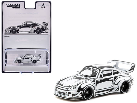 RWB 993 "Designed by Joshua Vides" Black and White "Hobby64" Series 1/64 Diecast Model Car by Tarmac Works