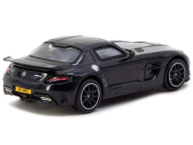 Mercedes-Benz SLS AMG Coupe Black Series Black Metallic "Global64" Series 1/64 Diecast Model by Tarmac Works