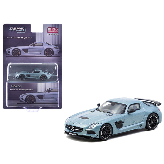 Mercedes-Benz SLS AMG Coupe Black Series Matte Blue Metallic "Global64" Series 1/64 Diecast Model by Tarmac Works