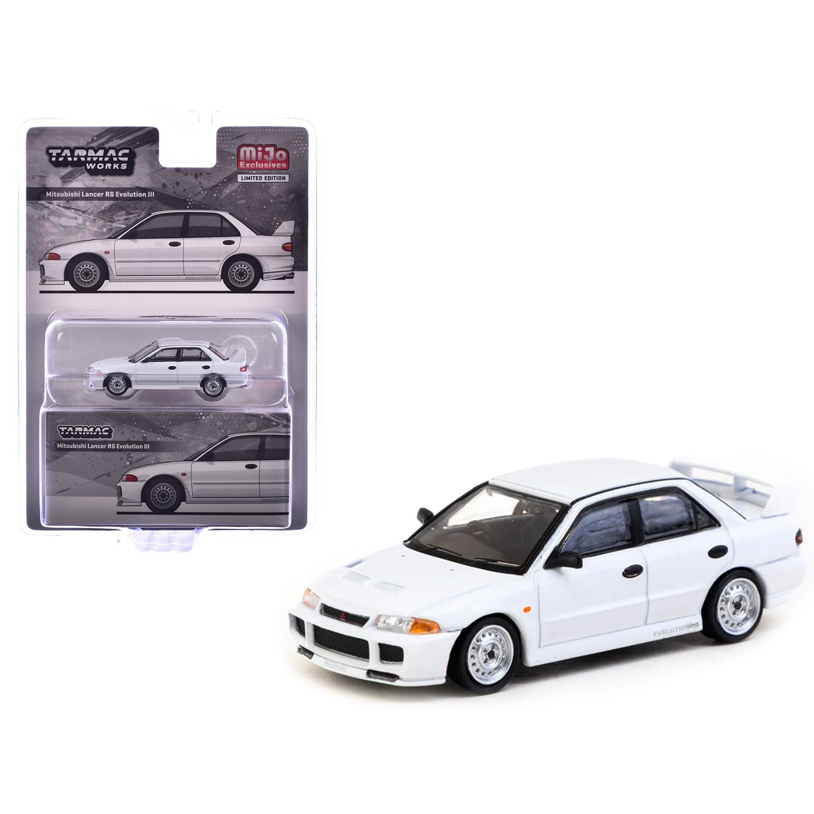 Mitsubishi Lancer RS Evolution III RHD (Right Hand Drive) White "Global64" Series 1/64 Diecast Model by Tarmac Works