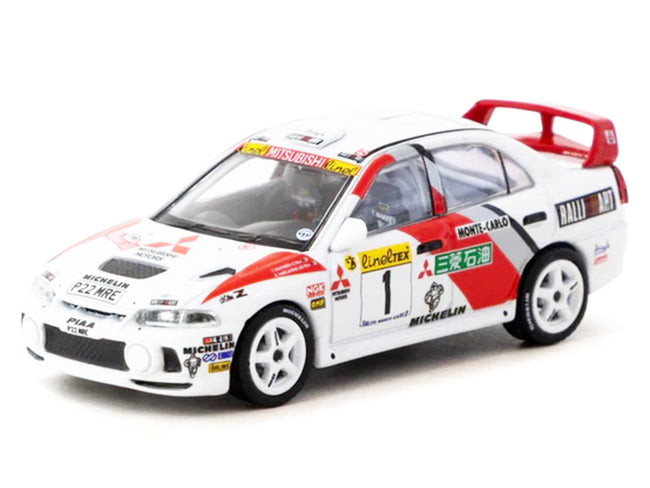 Mitsubishi Lancer Evolution IV #1 Tommi Makinen - Seppo Harjanne 3rd Place "Monte Carlo Rally" (1997) "Global64" Series 1/64 Diecast Model by Tarmac Works