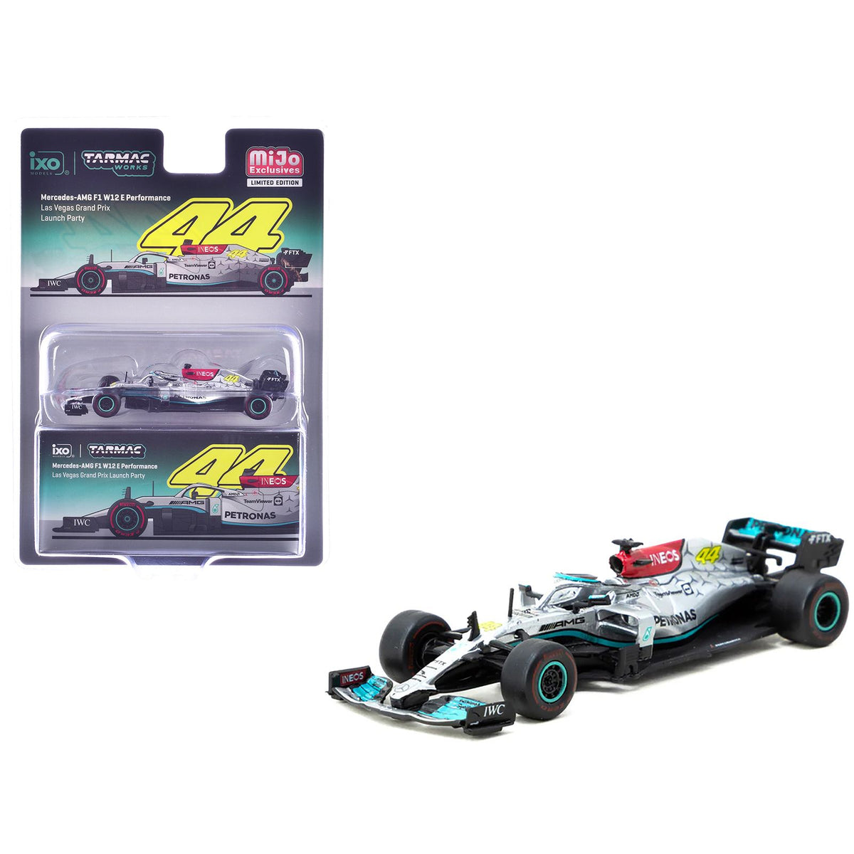 Mercedes-AMG F1 W12 E Performance Formula One F1 "Las Vegas Grand Prix Launch Party" "Global64" Series 1/64 Diecast Model Car by Tarmac Works