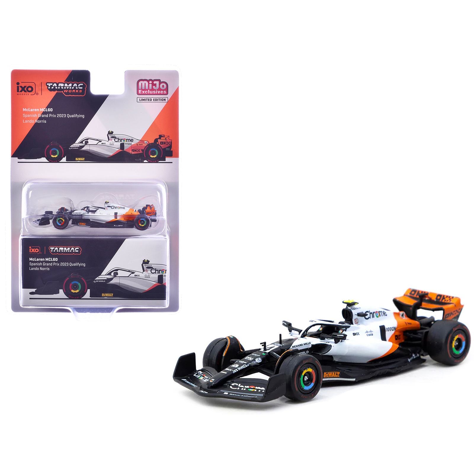 McLaren MCL60 #4 Lando Norris 3rd Place Formula One F1 "Spanish GP Qualifying" (2023) "Global64" Series 1/64 Diecast Model by Tarmac Works