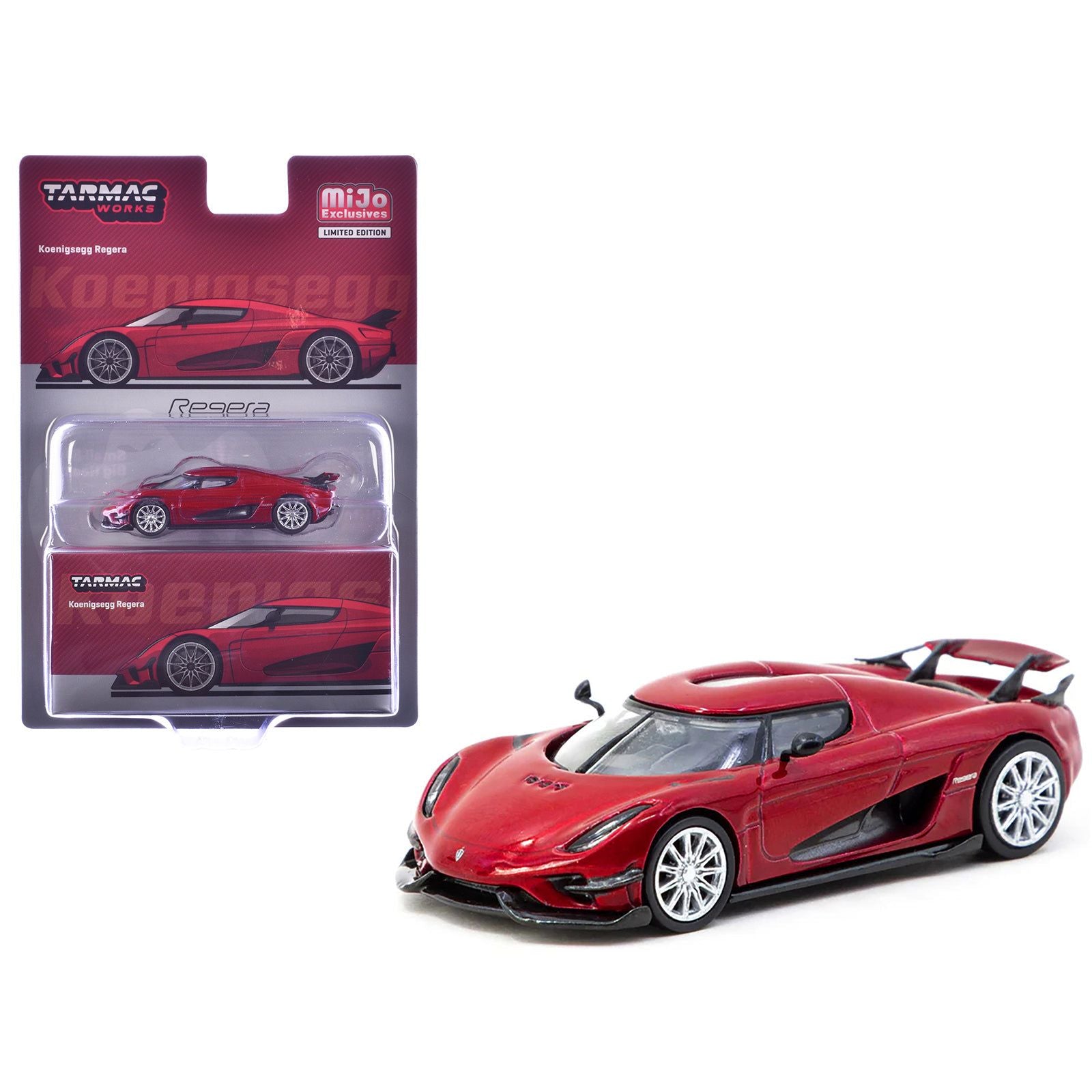 Koenigsegg Regera Red Metallic "Global64" Series 1/64 Diecast Model by Tarmac Works