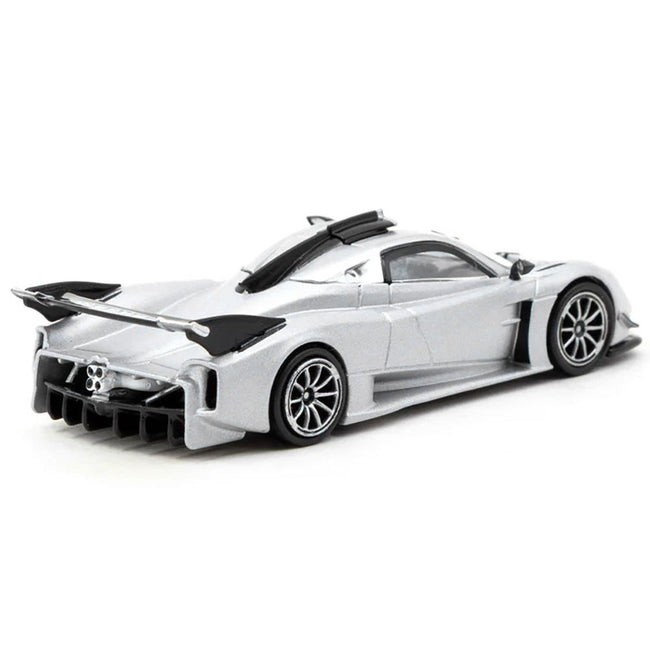 Pagani Huayra R Satin Silver Metallic "Global64" Series 1/64 Diecast Model by Tarmac Works