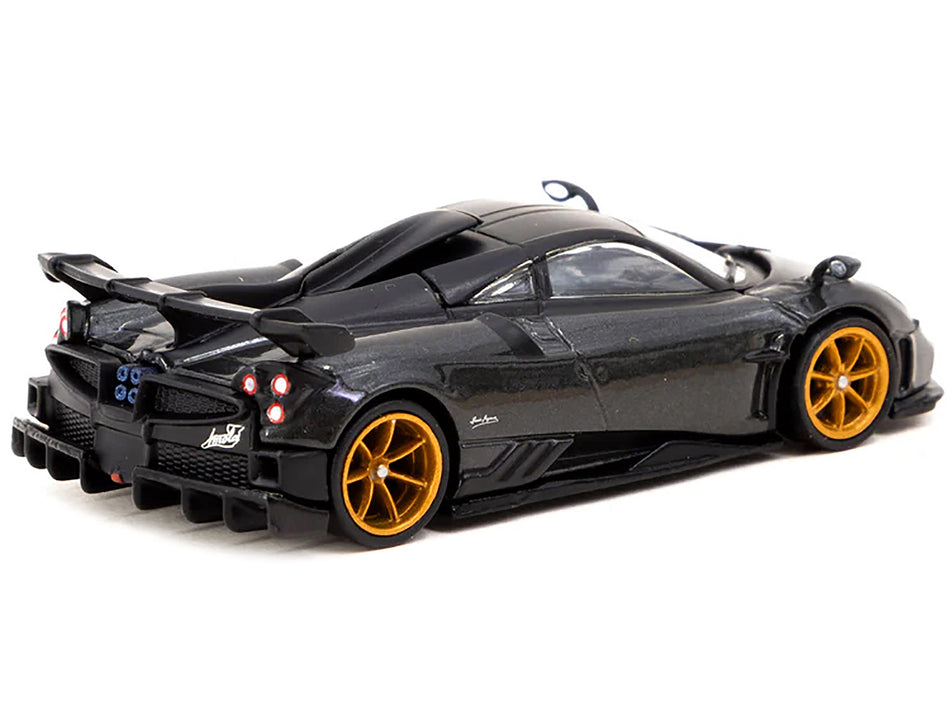 Pagani Imola Grigio Knockhill Gray Metallic with Matt Black Top "Global64" Series 1/64 Diecast Model by Tarmac Works