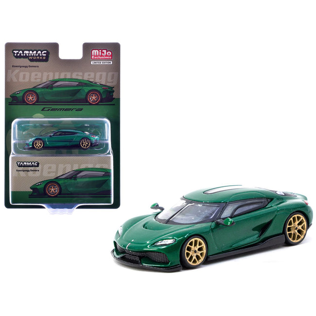 Koenigsegg Gemera Green Metallic "Global64" Series 1/64 Diecast Model by Tarmac Works