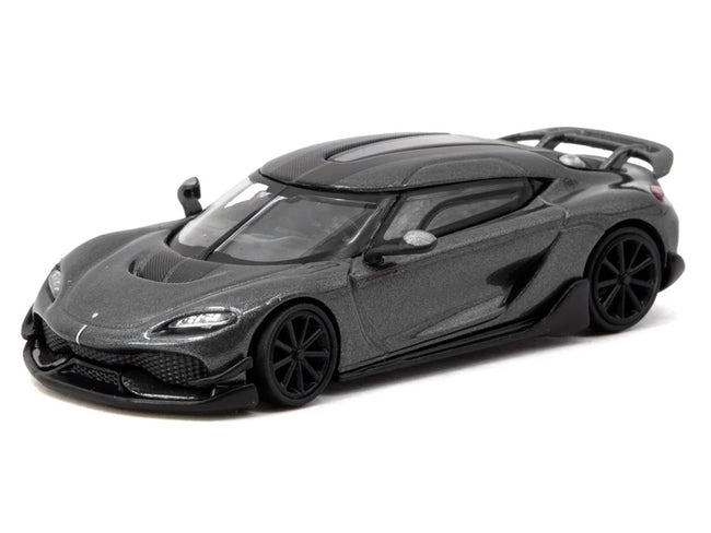 Koenigsegg Gemera Dark Gray Metallic "Global64" Series 1/64 Diecast Model Car by Tarmac Works