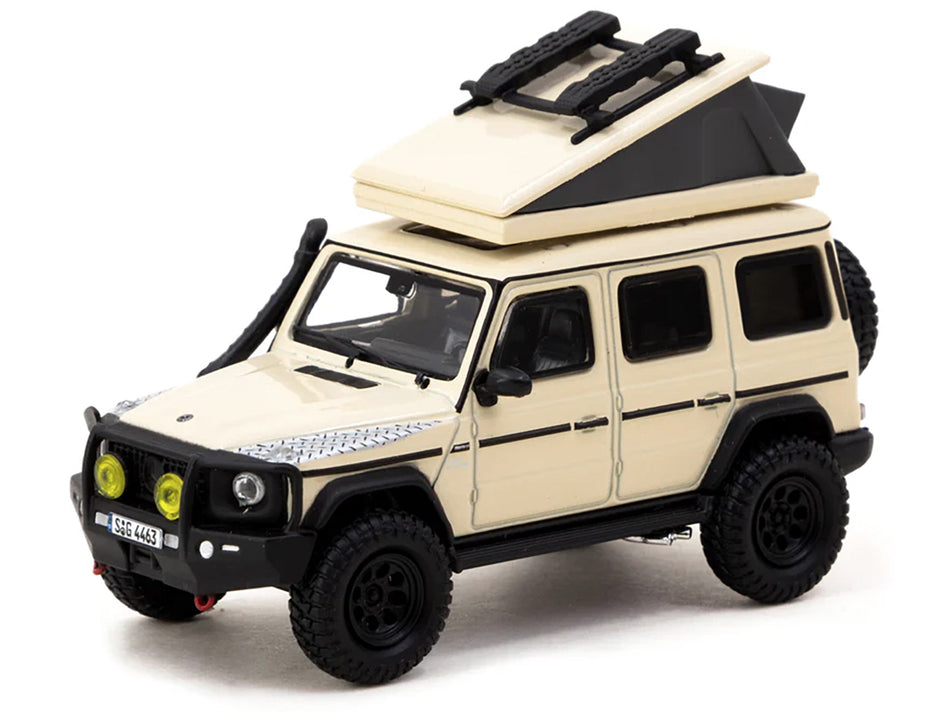 Mercedes-AMG G 63 with Camping Tent Beige "Road64" Series 1/64 Diecast Model Car by Tarmac Works