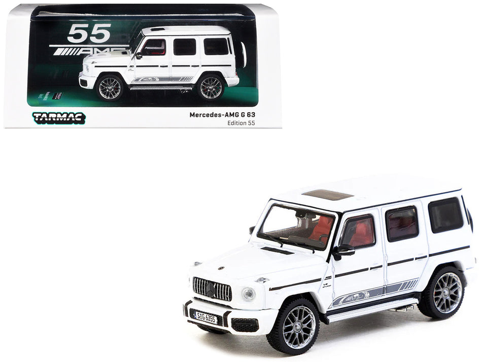 Mercedes-AMG G 63 "Edition 55" White "Road64" Series 1/64 Diecast Model Car by Tarmac Works