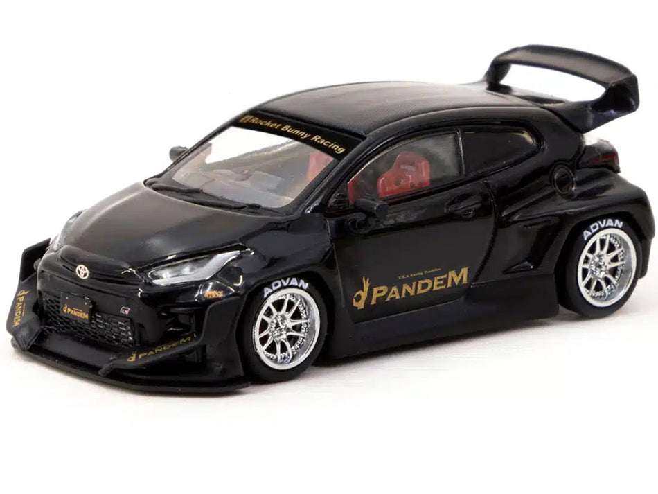 Toyota Pandem GR Yaris RHD (Right Hand Drive) Black "Road64" Series 1/64 Diecast Model Car by Tarmac Works