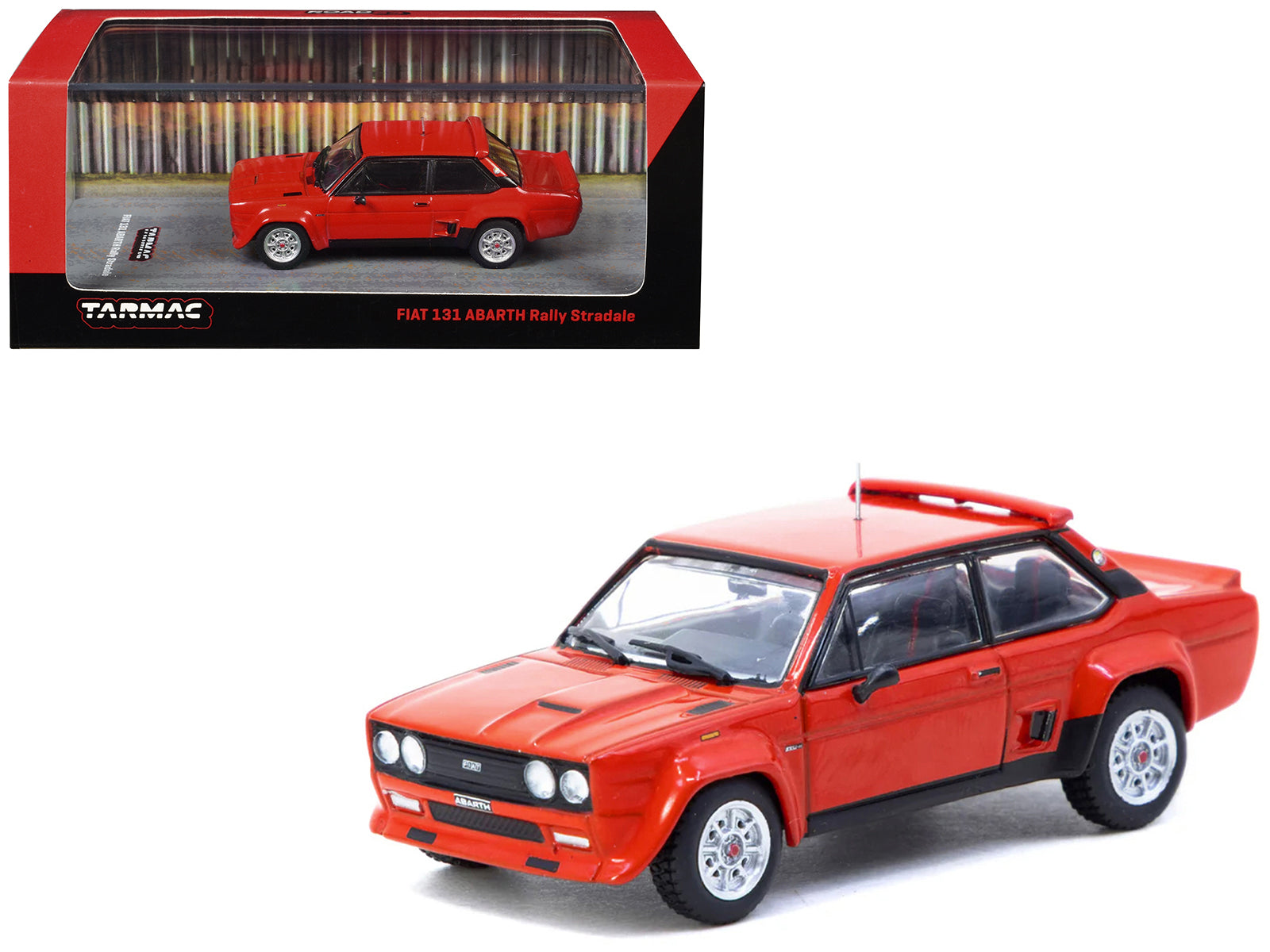 Fiat 131 Abarth Rally Stradale Red "Road64" Series 1/64 Diecast Model Car by Tarmac Works