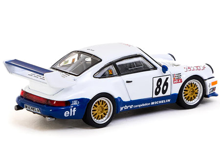 Porsche 911 Turbo S LM GT #86 Jean-Pierre Jarier - Bob Wollek - Jesus Pareja "Larbre Competition" Winner "Suzuka 1000km" (1994) "Collab64" Series 1/64 Diecast Model Car by Schuco & Tarmac Works