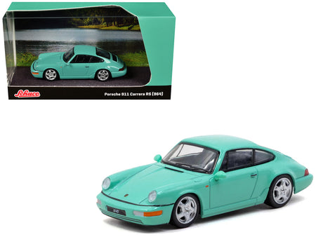Porsche 911 Carrera RS (964) Mint Green "Collab64" Series 1/64 Diecast Model Car by Schuco & Tarmac Works