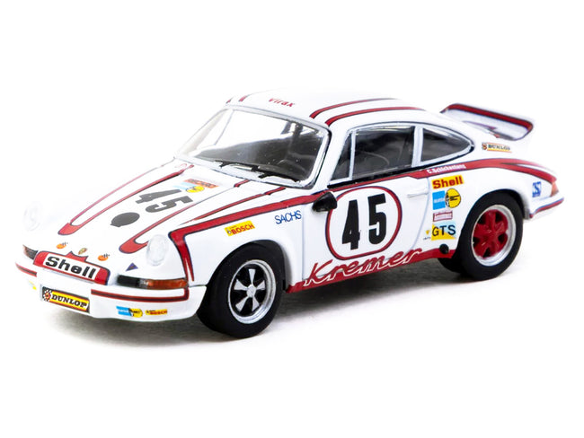 Porsche 911 Carrera RSR 2.8 #45 Erwin Kremer - Paul Keller - Clemens Schickentanz "Kremer Racing Team" GTS 3.0 Class Winner "24 Hours of Le Mans" (1973) "Collab64" Series 1/64 Diecast Model Car by Schuco & Tarmac Works