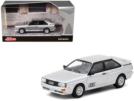 Audi Quattro Silver Metallic "Collab64" Series 1/64 Diecast Model Car by Schuco & Tarmac Works