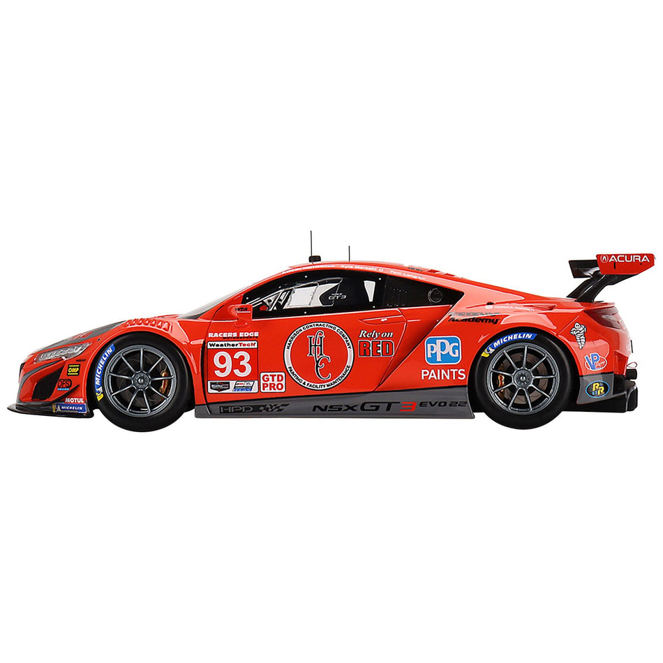 Acura NSX GT3 EVO22 #93 Ashton Harrison - Kyle Marcelli - Tom Long "WTR Racers Edge Motorsports" 12 Hours of Sebring (2022) 1/18 Model Car by Top Speed