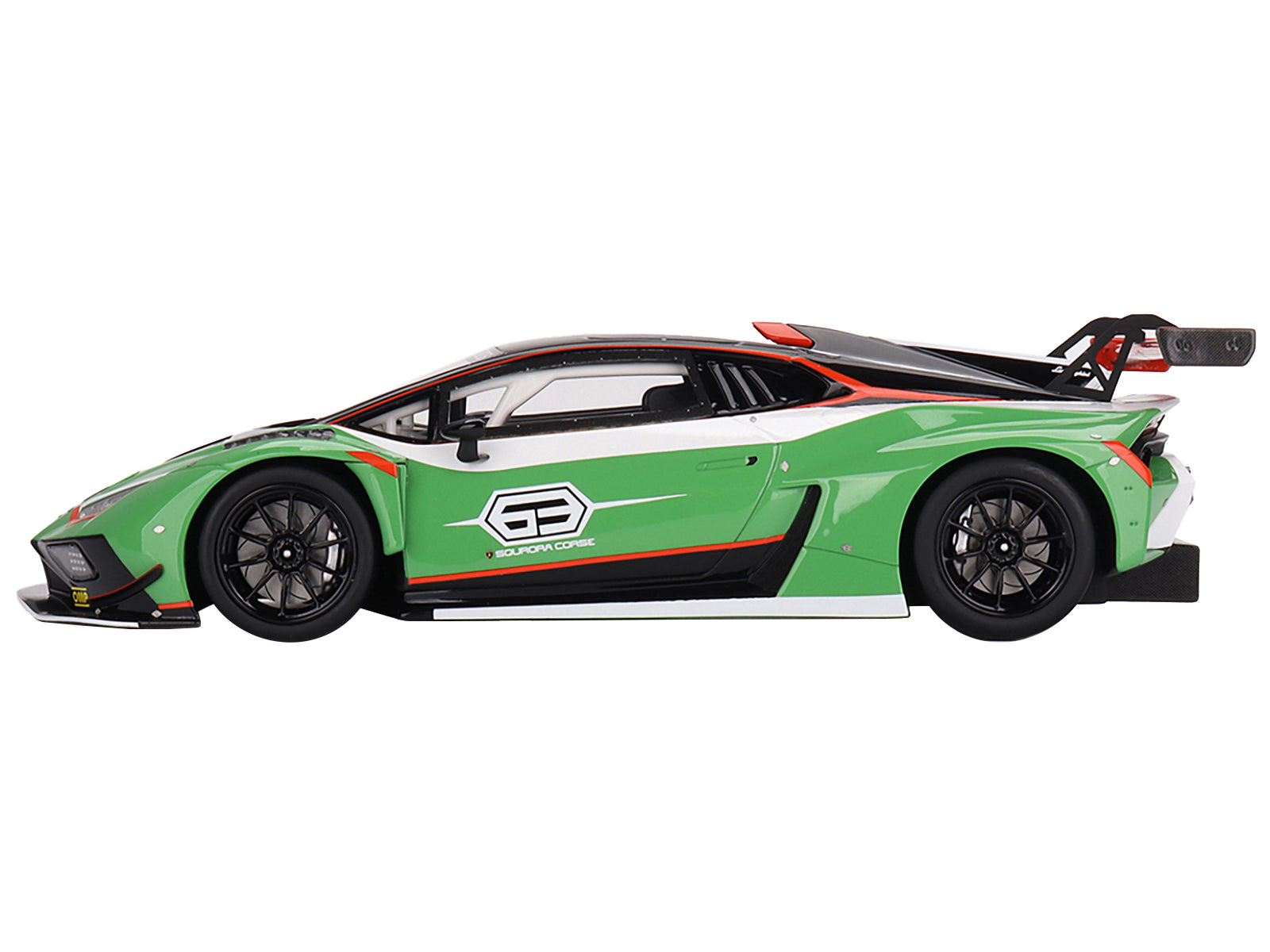 Lamborghini Huracan GT3 EVO2 "Squadra Corse" Presentation Version Green 1/18 Model Car by Top Speed