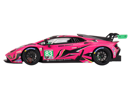 Lamborghini Huracan GT3 EVO2 #83 Sarah Bovy - Rahel Frey - Michelle Gatting - Doriane Pin "Iron Dames" IMSA GTD "24 Hours of Daytona" (2023) 1/18 Model Car by Top Speed