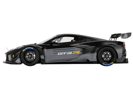 Chevrolet Corvette Z06 GT3.R Black with Graphics "Road America Test Car" (2023) 1/18 Model Car by Top Speed