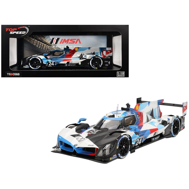 BMW M Hybrid V8 GTP #24 Philipp Eng - Augusto Farfus - Jesse Krohn - Dries Vanthoor "BMW M Team RLL" "24 Hours of Daytona" (2024) 1/18 Model Car by Top Speed