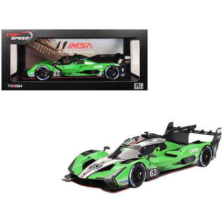 Lamborghini SC63 #63 Matteo Cairoli - Andrea Caldarelli - Romain Grosjean "Iron Lynx" IMSA "12 Hours of Sebring" (2024) 1/18 Model Car by Top Speed