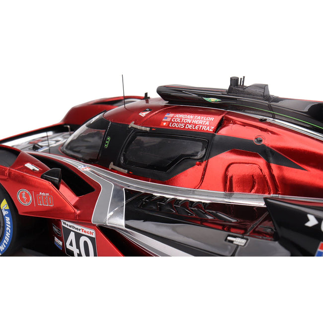 Acura ARX-06 GTP #40 Louis Deletraz - Colton Herta - Jordan Taylor "Wayne Taylor Racing with Andretti" Winner "12 Hours of Sebring" (2024) 1/18 Model Car by Top Speed
