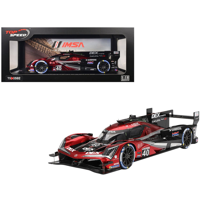 Acura ARX-06 GTP #40 Louis Deletraz - Colton Herta - Jordan Taylor "Wayne Taylor Racing with Andretti" Winner "12 Hours of Sebring" (2024) 1/18 Model Car by Top Speed