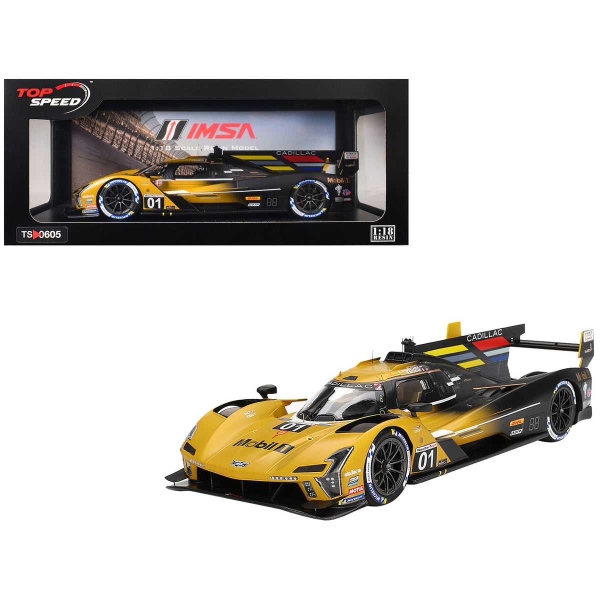 Cadillac V-Series.R #01 Sebastien Bourdais - Scott Dixon - Renger van der Zande "Cadillac Racing" 2nd Place "12 Hours of Sebring" (2024) 1/18 Model Car by Top Speed