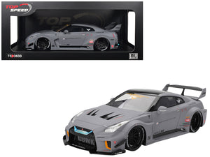 Nissan LB-Silhouette WORKS GT 35GT-RR Ver.1 RHD (Right Hand Drive) Matt Gray with Black Top 1/18 Model Car by Top Speed