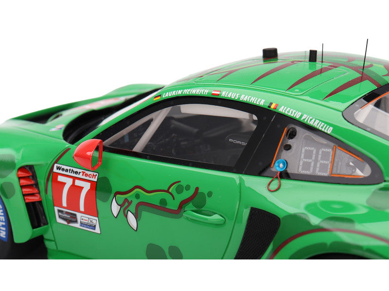 Porsche 911 GT3 R (992) #77 Klaus Bachler - Laurin Heinrich - Alessio Picariello "AO Racing - Rexy" IMSA "24 Hours of Daytona" (2025) 1/18 Model Car by Top Speed