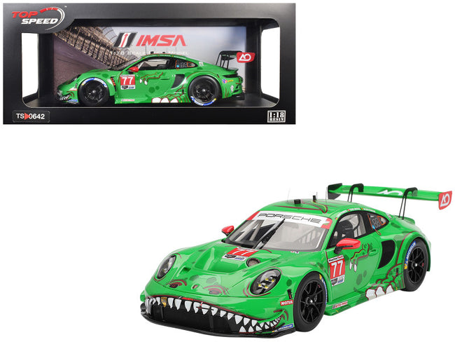 Porsche 911 GT3 R (992) #77 Klaus Bachler - Laurin Heinrich - Alessio Picariello "AO Racing - Rexy" IMSA "24 Hours of Daytona" (2025) 1/18 Model Car by Top Speed