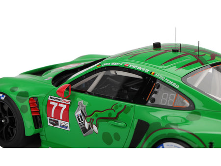 TS0684-2 Porsche race car #77, green with camo design