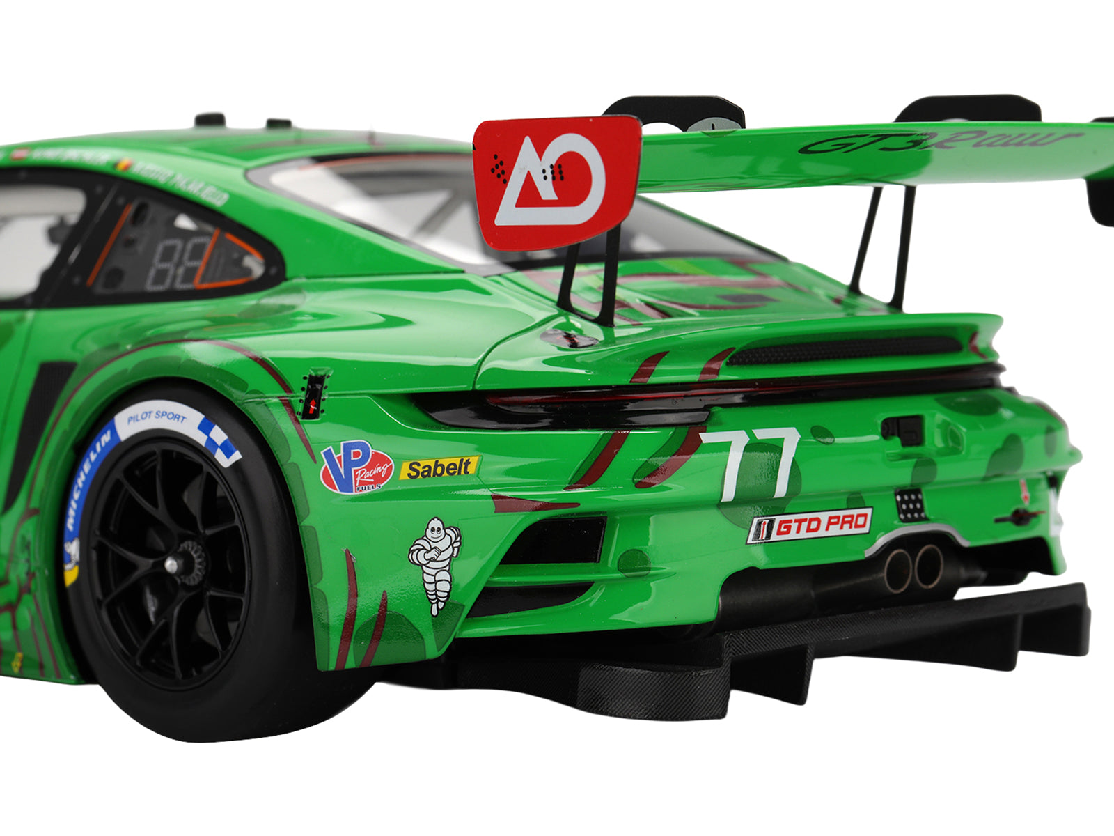 Green Porsche 911 GT3 R race car, TS0684-4__47624