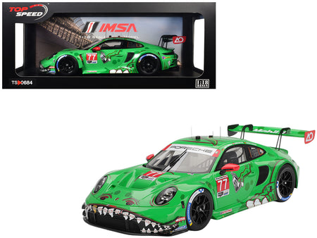 Porsche 911 GT3 R (992) #77 Klaus Bachler - Laurin Heinrich - Alessio Picariello "AO Racing - Rexy" GTD Pro Class Winner IMSA "12 Hours of Sebring" (2025) 1/18 Model Car by Top Speed