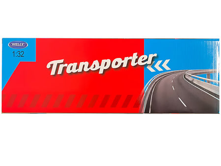 Peterbilt 379 Truck Black with Silver Container "Transporter" Series 1/32 Diecast Model by Welly