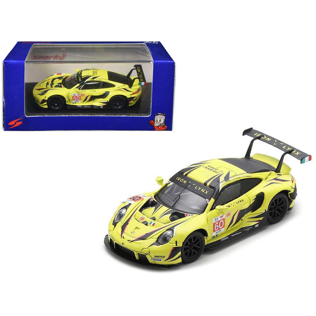 Porsche 911 RSR-19 #60 Matteo Cressoni - Alessio Picariello - Claudio Schiavoni "Iron Lynx" "24 Hours of Le Mans" (2023) 1/64 Diecast Model Car by Sparky