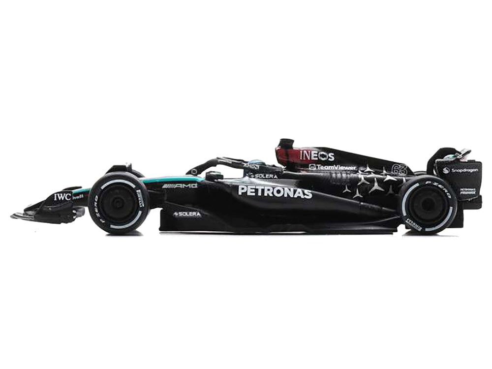 Mercedes-AMG F1 W15 E Performance #63 George Russell "Petronas" Formula One F1 "Bahrain GP" (2024) 1/64 Diecast Model Car by Spark