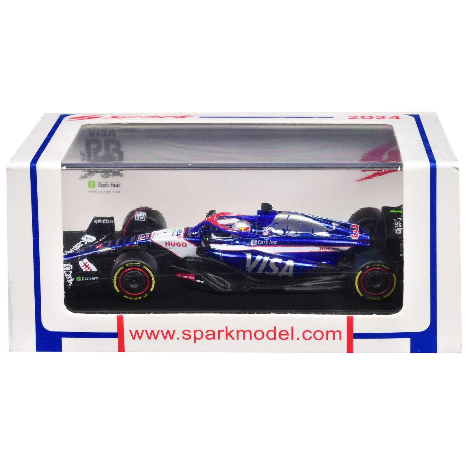 Visa Cash App RB VCARB 01 #3 Daniel Ricciardo Formula One F1 "Japanese GP" (2024) 1/64 Diecast Model Car by Spark