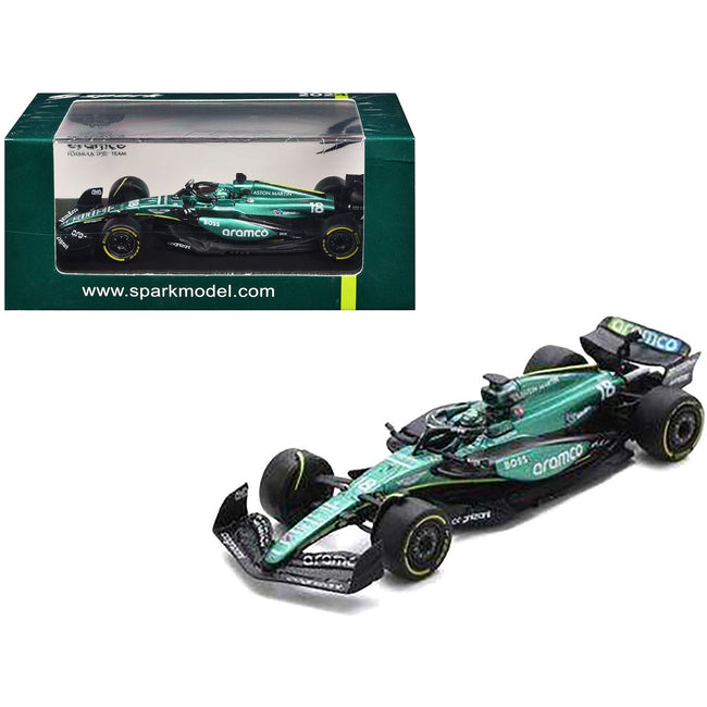 Aston Martin AMR24 #18 Lance Stroll Formula One F1 "Saudi Arabian GP" (2024) 1/64 Diecast Model Car by Spark